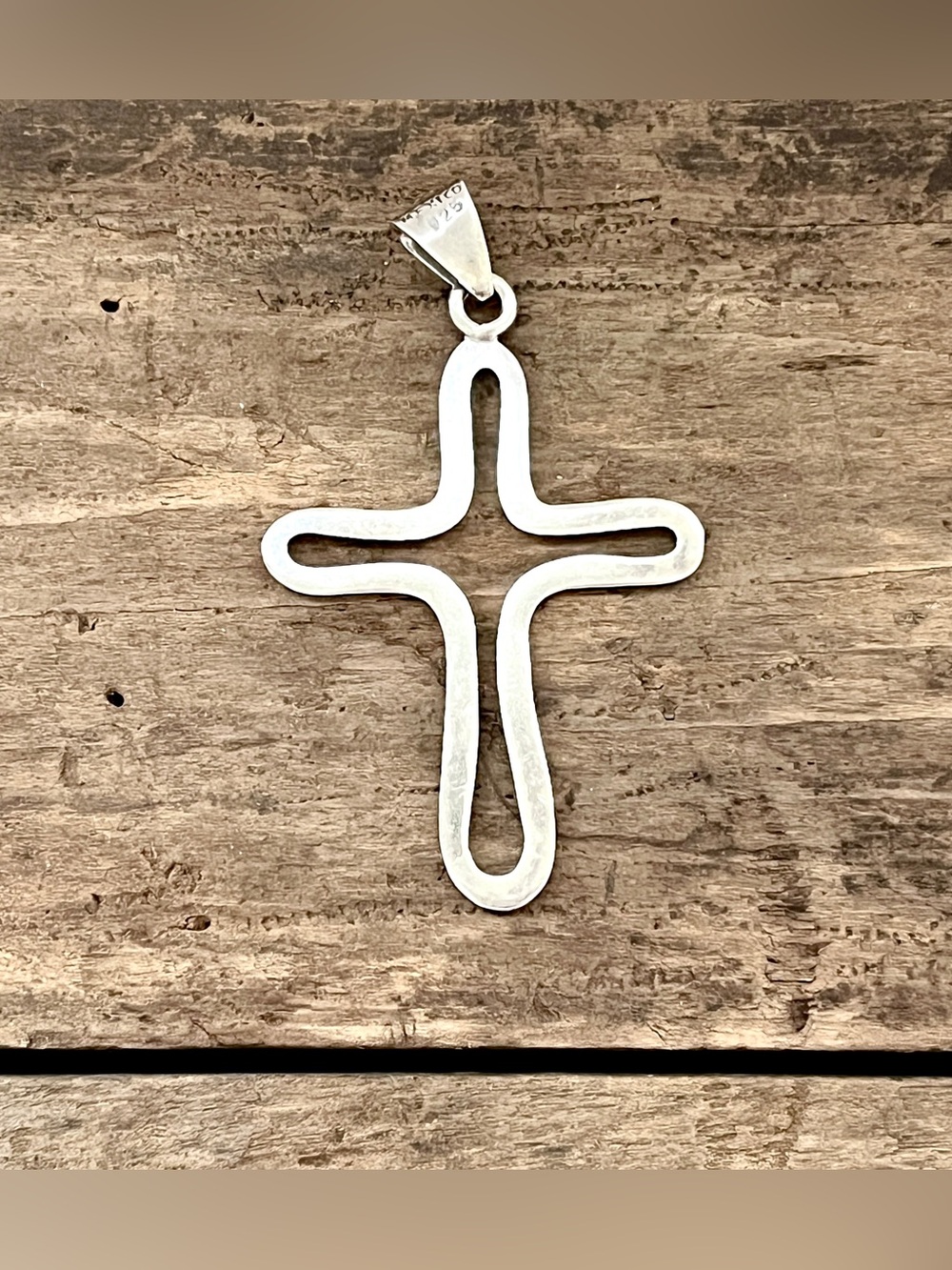 Vintage Large Taxco Mexico 925 Sterling Silver Openwork Cross Pendant - Picture 11 of 12
